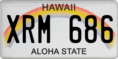HI license plate XRM686