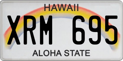 HI license plate XRM695