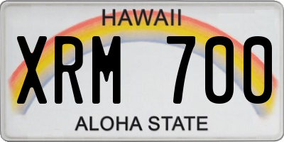HI license plate XRM700