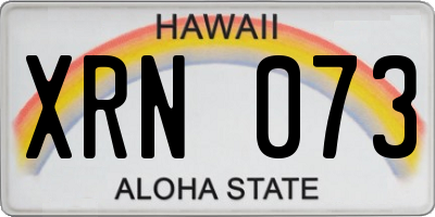 HI license plate XRN073