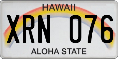HI license plate XRN076