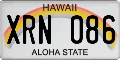 HI license plate XRN086