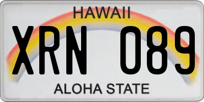 HI license plate XRN089