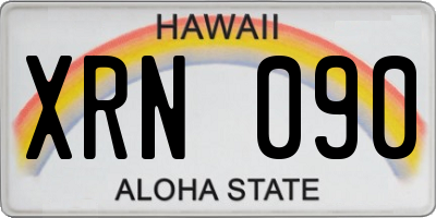 HI license plate XRN090