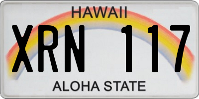 HI license plate XRN117