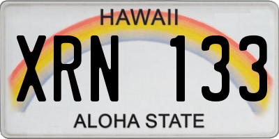 HI license plate XRN133