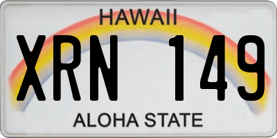 HI license plate XRN149