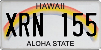 HI license plate XRN155