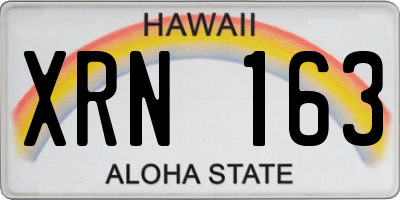 HI license plate XRN163