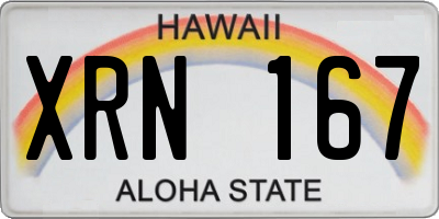 HI license plate XRN167