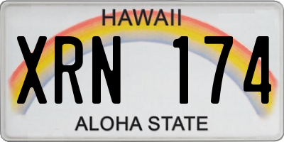 HI license plate XRN174