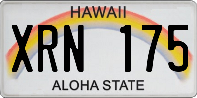 HI license plate XRN175