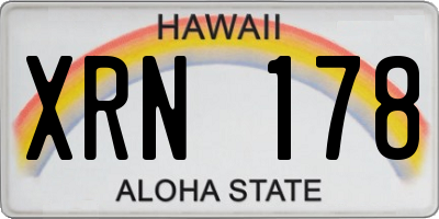 HI license plate XRN178