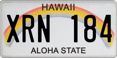 HI license plate XRN184