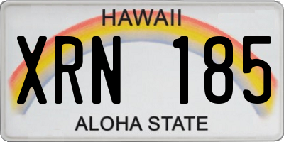 HI license plate XRN185