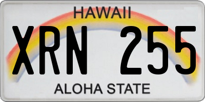 HI license plate XRN255