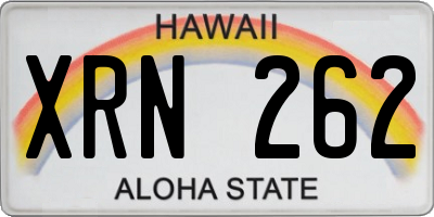 HI license plate XRN262