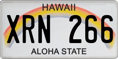 HI license plate XRN266