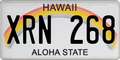 HI license plate XRN268