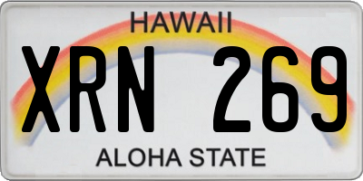 HI license plate XRN269