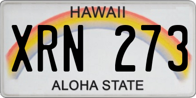 HI license plate XRN273
