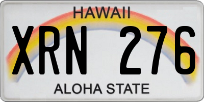 HI license plate XRN276