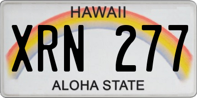 HI license plate XRN277