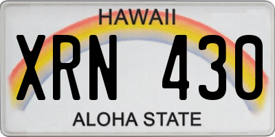 HI license plate XRN430