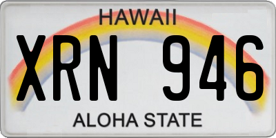 HI license plate XRN946