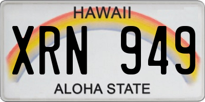 HI license plate XRN949