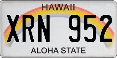 HI license plate XRN952