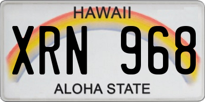 HI license plate XRN968