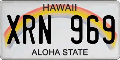 HI license plate XRN969