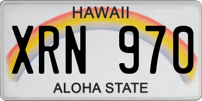 HI license plate XRN970