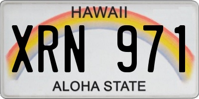 HI license plate XRN971