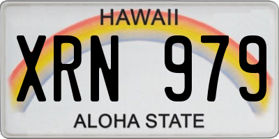 HI license plate XRN979