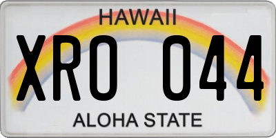 HI license plate XRO044