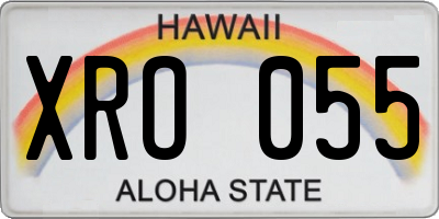 HI license plate XRO055