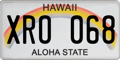 HI license plate XRO068