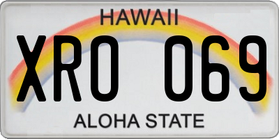HI license plate XRO069