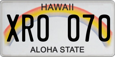 HI license plate XRO070