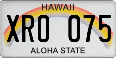 HI license plate XRO075