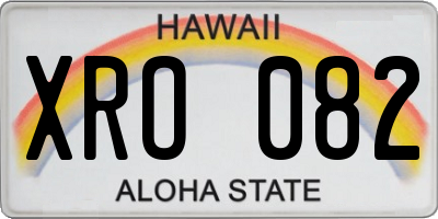 HI license plate XRO082