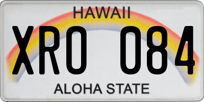 HI license plate XRO084