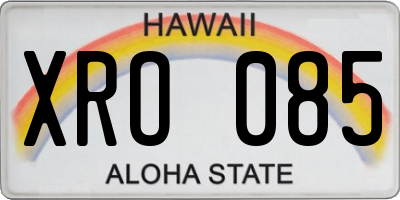 HI license plate XRO085