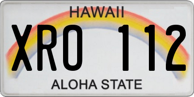 HI license plate XRO112