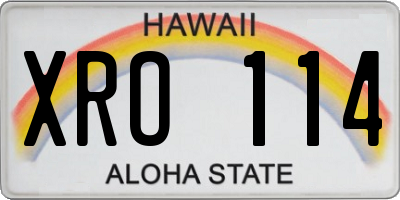 HI license plate XRO114