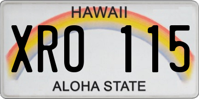 HI license plate XRO115