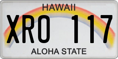 HI license plate XRO117
