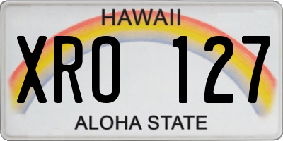 HI license plate XRO127